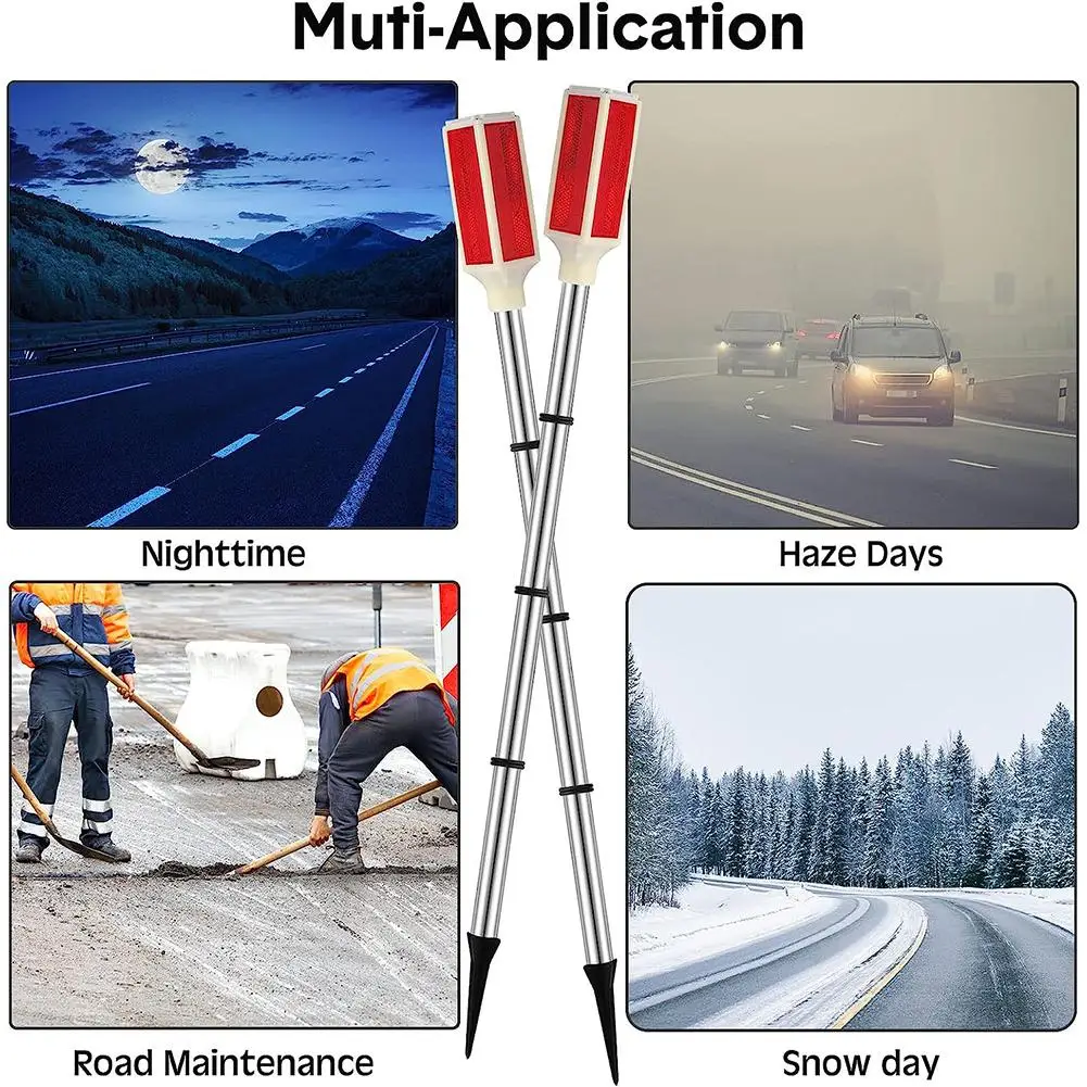 5 Stück solar betriebene Auffahrt Lichter Auffahrt Marker Landschaft Auffahrt Reflektoren für Schnees traße Outdoor Yard