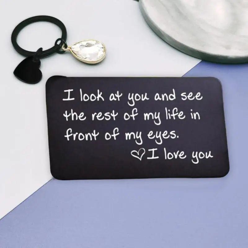 Wallet Card Gifts For Him Her Husband Boyfriend Love Note From Wife Girlfriend Anniversary Wedding Gifts For Groom Bride Gifts