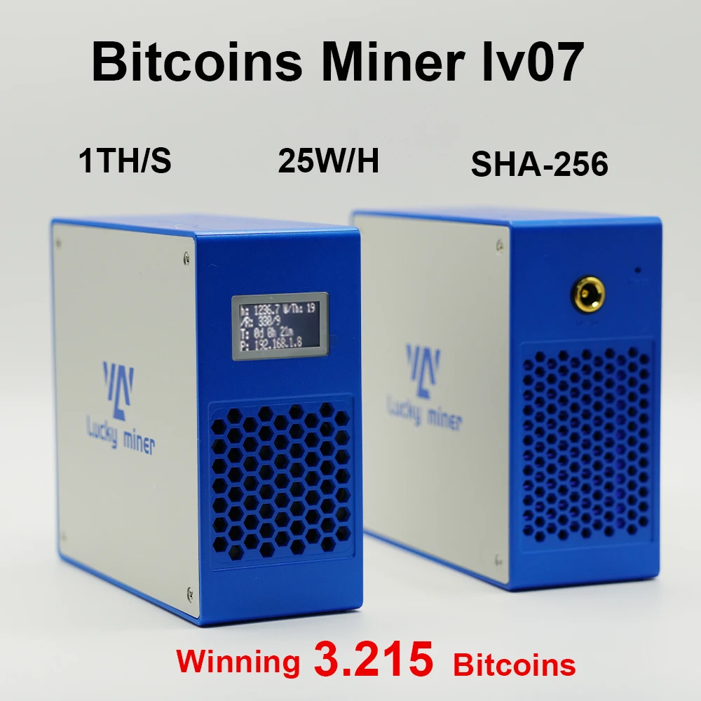 Lucky Miner LV07 Bitcoin Crypto Solo Miner BTC BCH BSV DGB 1TBH/S SHA256 BM1366 Машина для майнинга BTC ASIC Lottery Miner НОВЫЙ 2024