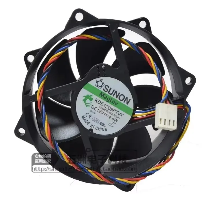 Original 9CM 9025 4-wire PWM temperature controlled maglev KDE1209PTVX 12V 4.4W circular CPU cooling fan