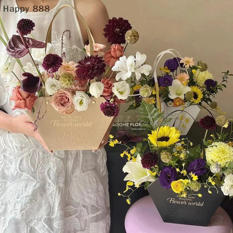 

Portable Flower Basket – Rose Wrapping Box For Weddings, Birthdays, Christmas & Party Bouquets