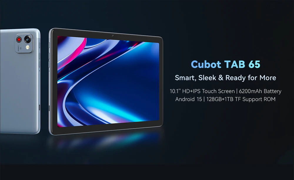 [Ship From UK]Cubot TAB 65 10.1-Inch HD+ 90Hz Screen Tablet Android 15 Octa-Core 12GB(4+8) RAM 128GB ROM 13MP 6200mAh OTG Pad PC