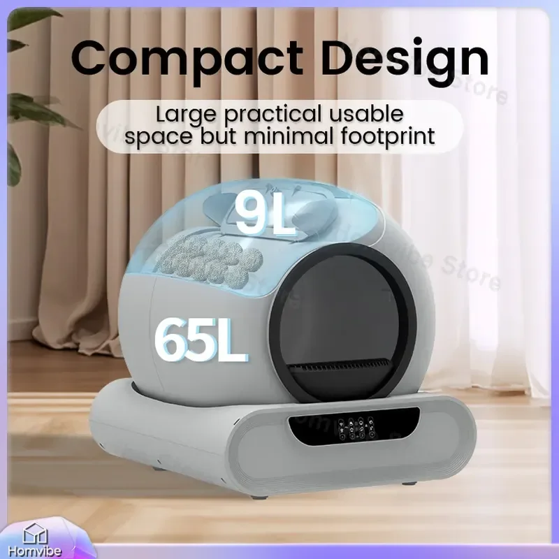 Smart Automatic Cat Litter Box with APP Control and Deodorization Function for Self Cleaning Pet Toilet