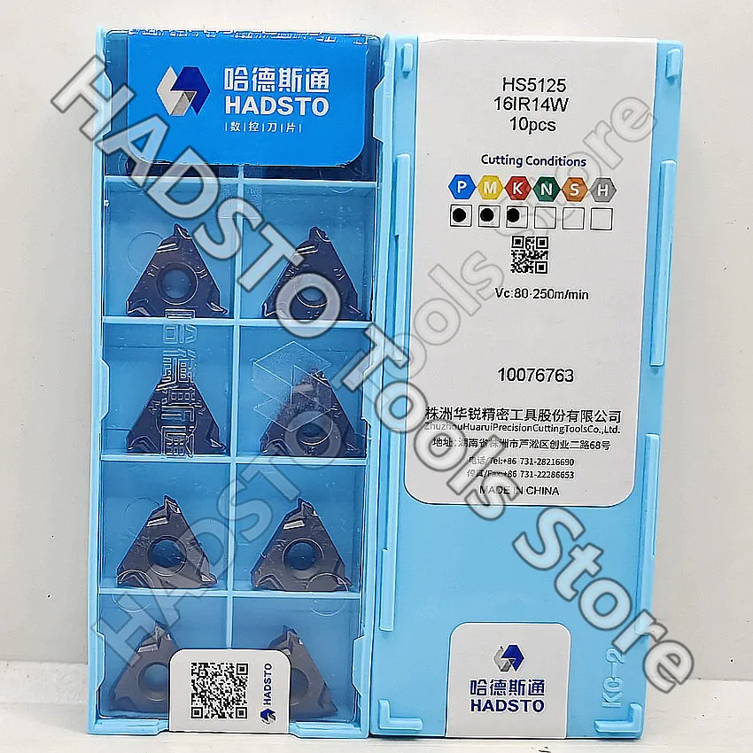 16 ir14w HS5125 16IR 14W HS5125 inserti in metallo duro HADSTO inserti filettati per acciaio di grado generico, acciaio inossidabile, ghisa