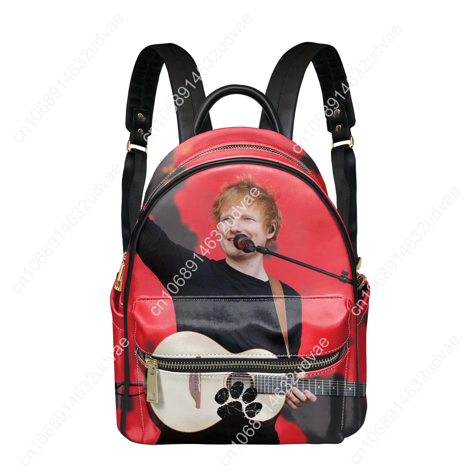 Ed Sheeran Backpack Womens Men Knapsack Personalized Text Image Double Shoulder Bag Business Bookbag Rucksack Gift Daypack