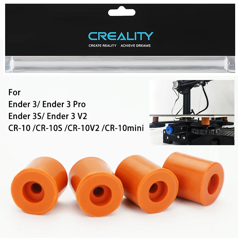 

Creality Official 4 PCS Silicone Solid Bed Mounts Heatbed Leveling Silicone Leveling Column Buffer Stable for Ender-3/3Pro/3V2