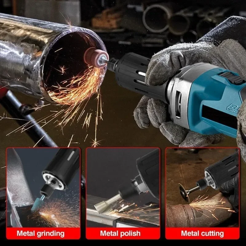 18V Cordless Die Grinder Brushless 6mm Electric Engraving Tool Variable Speed fit Makita 18v Battery(No Battery)