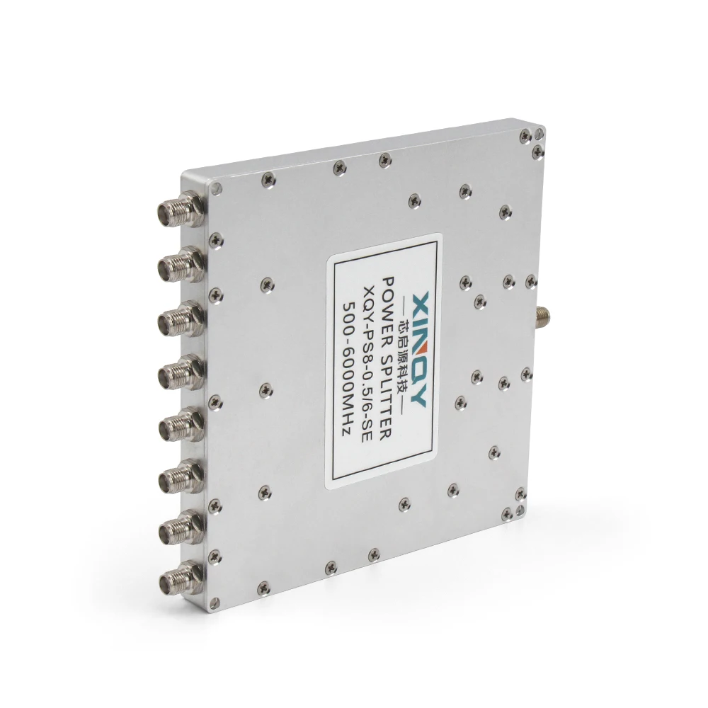 WIFI RF Microstrip Power Divider 500-6000 MHz Female Connector Type 8 Way Power Splitter Combiner 50