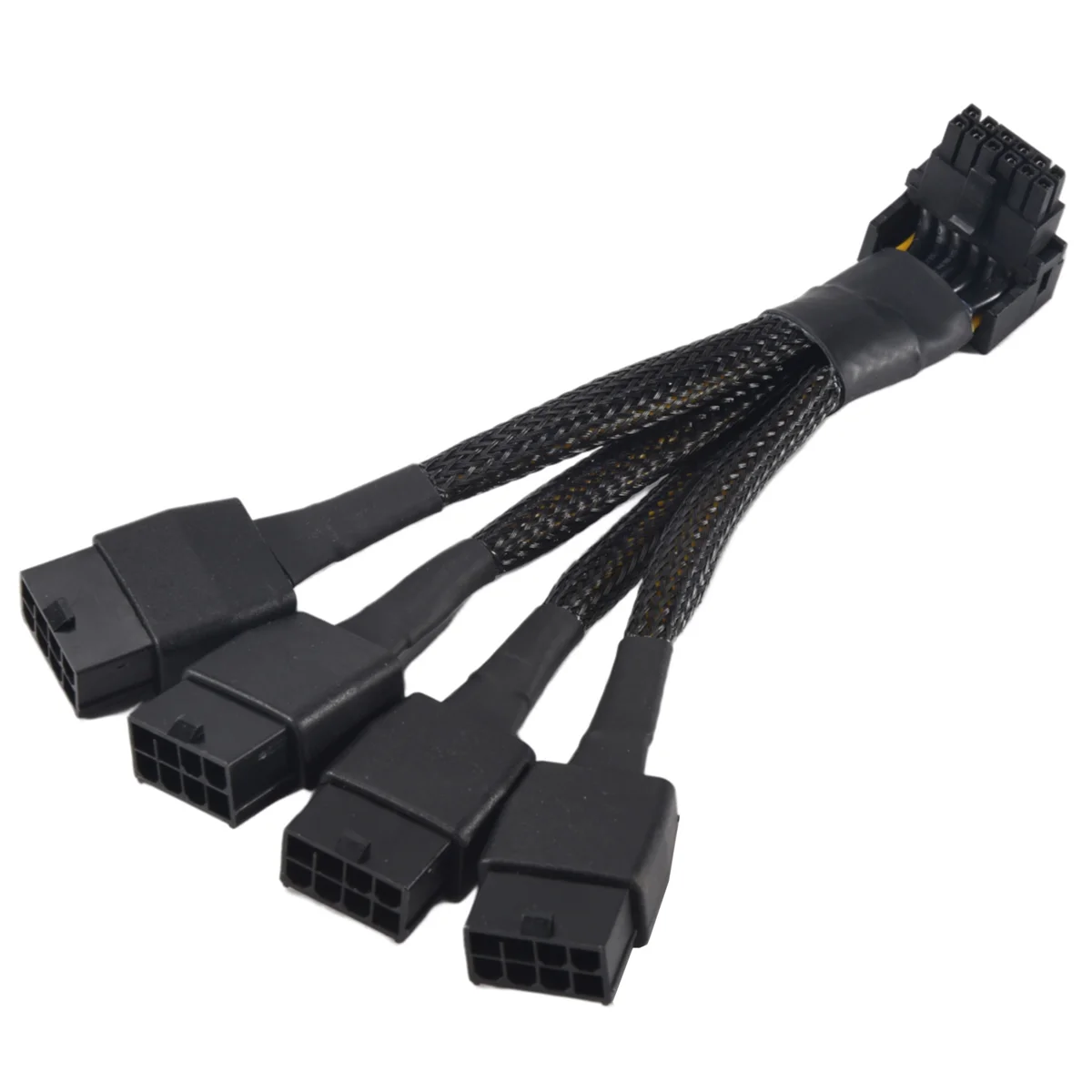 4X8Pin PCI-E To 16Pin(12+4) PCI-E 5.0 12VHPWR Connector 90-Degree Elbow Cable GPU RTX4090 RTX4080 Series P8X4 TO 16PIN-B