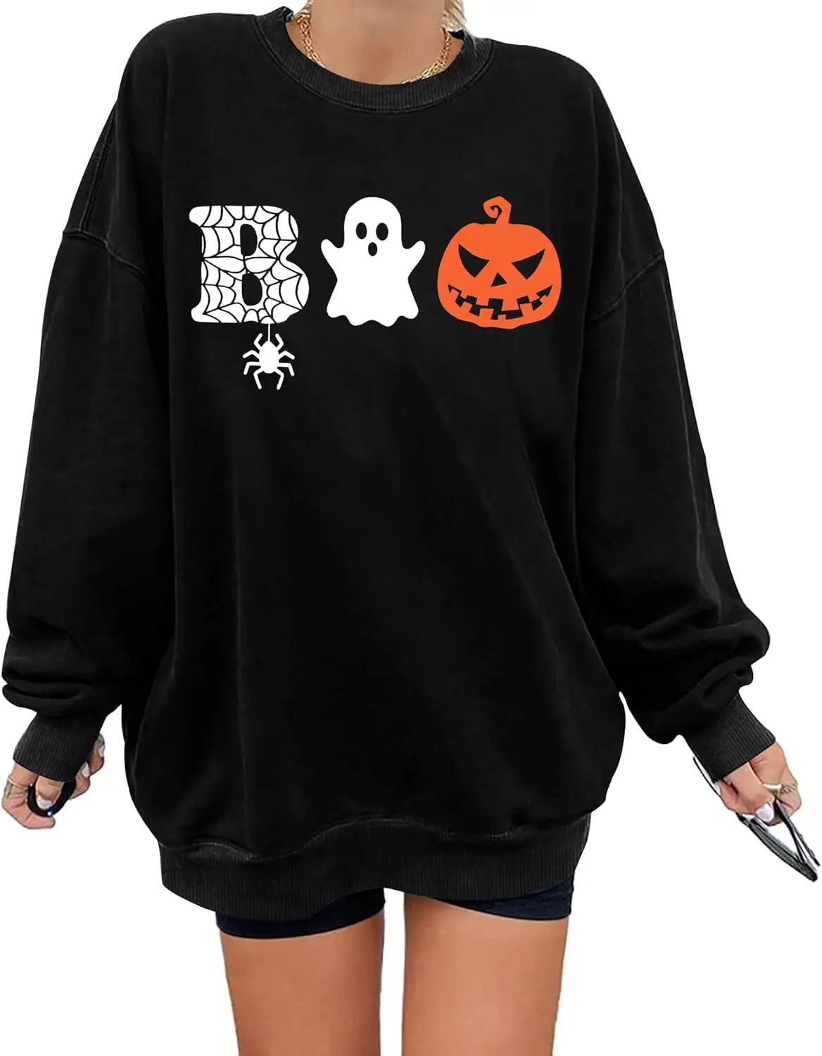 YI XIANG RAN Pumpkin Sweatshirt Women Fall Sweatshirt Pumpkin Graphic Shirts Happy Fall Yall Long Sleeve Pullover Tops