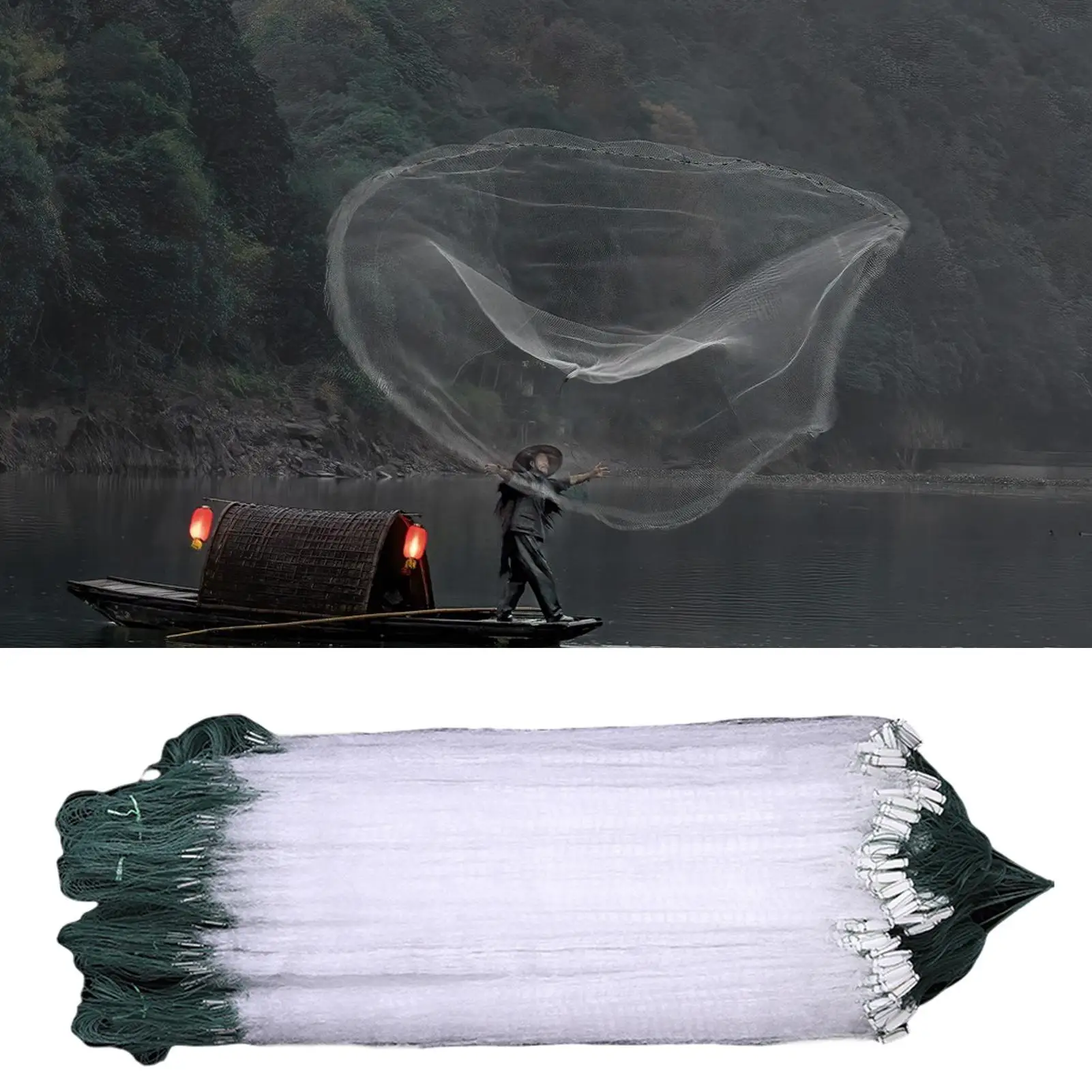 Single-layer floating net Nylon Trap With Floats Gill Net Sticky Sinking Net Fish Network For Hand Casting