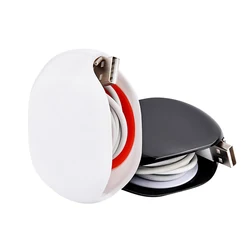 Automatic Closing Cable Cord Wire Organizer Bobbin Winder Earphone Wrap For Headphone Storage Cable Winder