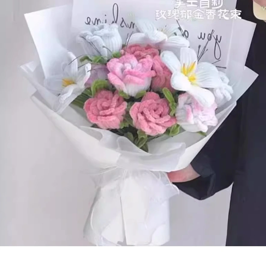 

520 Valentine's Day Twist Stick Rose Bouquet DIY Handmade Material Package Homemade Tulips Chinese Valentine's Day Gift