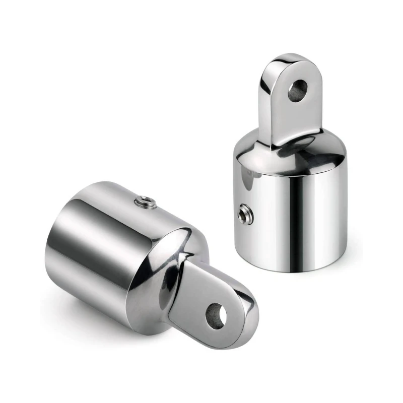 ISURE MARINE 2PCS 316 Stainless Steel Surface Polished Bimini Top Eye End Cap Fit 3/4'' Dossy