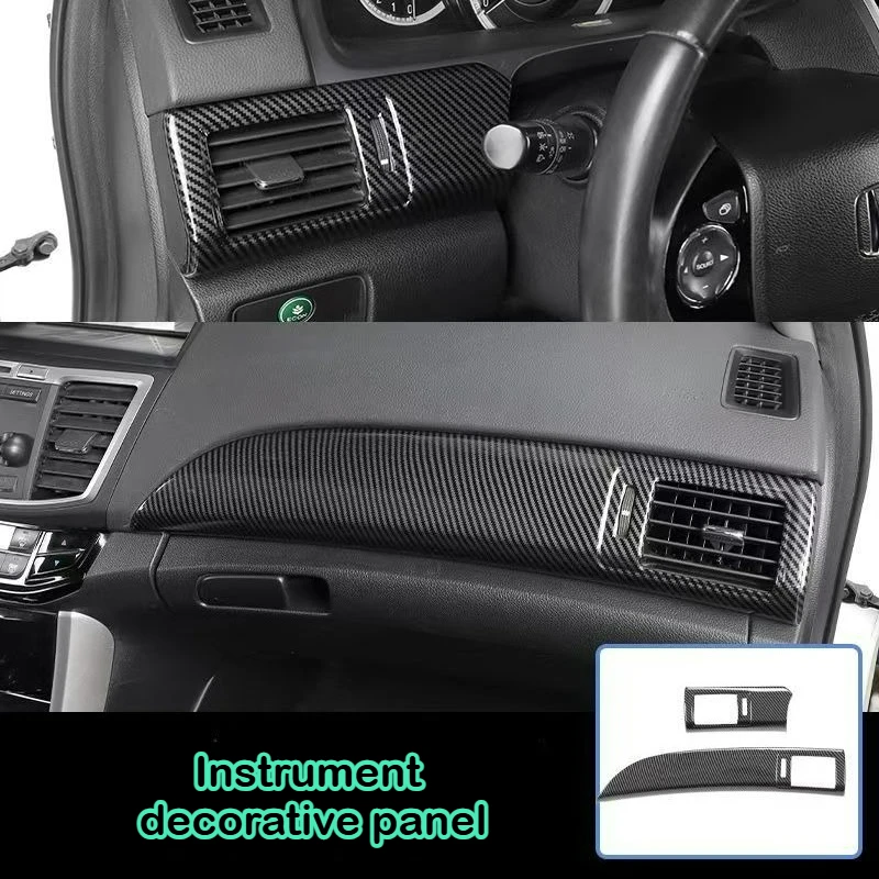 

2pcs For Honda Accord 2013-2017 Carbon Fiber Pattern Front Air Outlet Frame Cover Trim