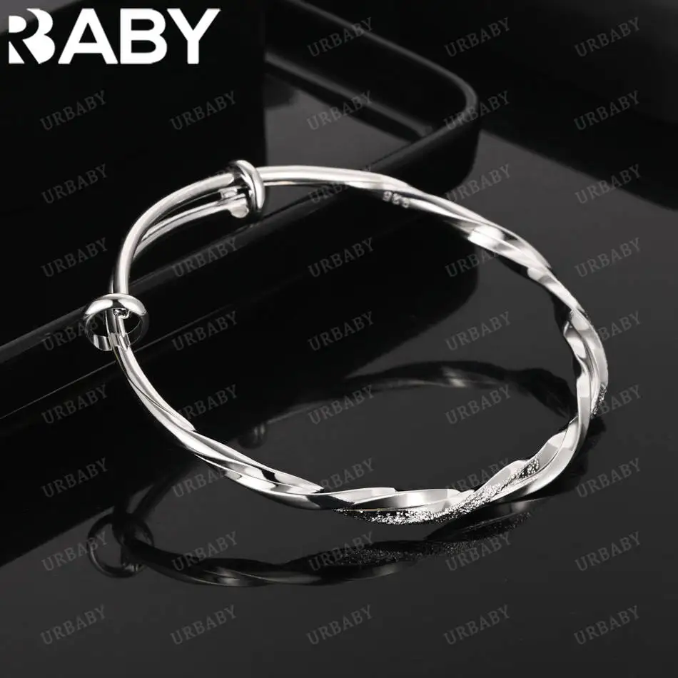 URBABY 925 فضة تصميم الإسورة للنساء الرجال هدية للذكرى السنوية شعبية البرية الأزياء والمجوهرات الرومانسية