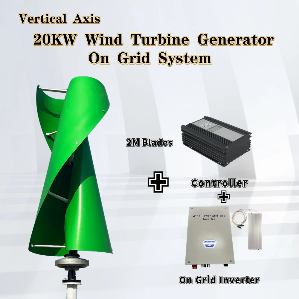 20000W Windmill Turbine Generator kit 20kw Power 48V 96V 220v 230VFree Energy Charger Controller On Grid Inverter System