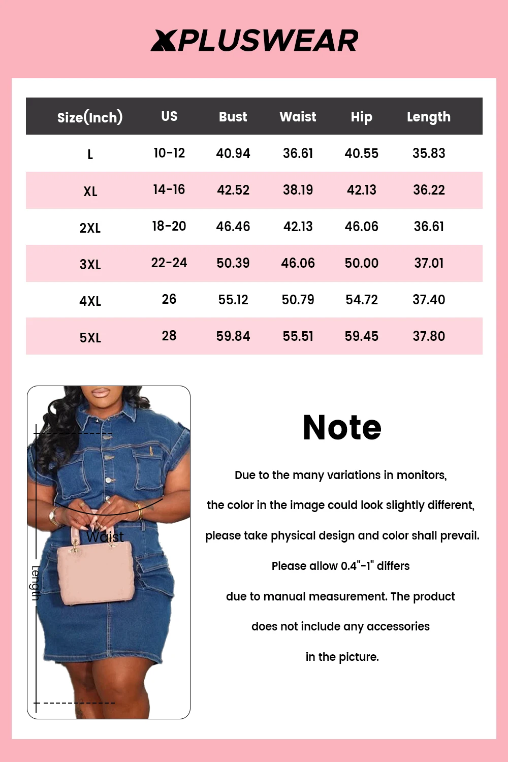 بالإضافة إلى حجم الأعمال عارضة القميص الأزرق طوق قصيرة الأكمام جيب لفة تبويب فساتين الدنيم البسيطة #6