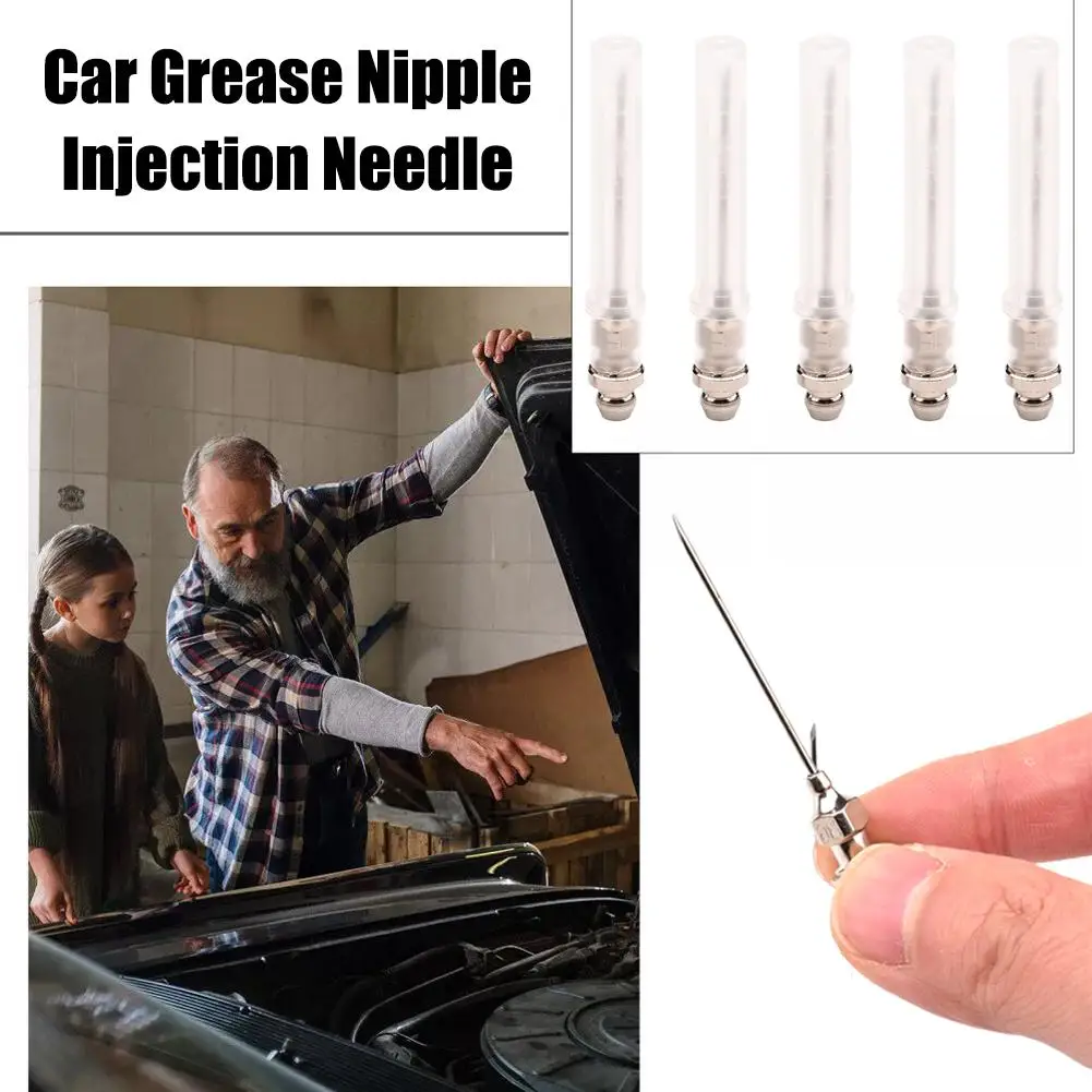 10pcs Auto Bearing Mini Fuel Needle Portable Car Removable Nozzle Nozzle Tools Air Accessories Pressure Grease Ball Needle S4U8