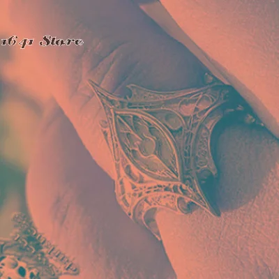 1Piece Vintage Personalized Irregular Pattern Gothic Style Open Ring Men Women Jewelry Party Accessries Gift