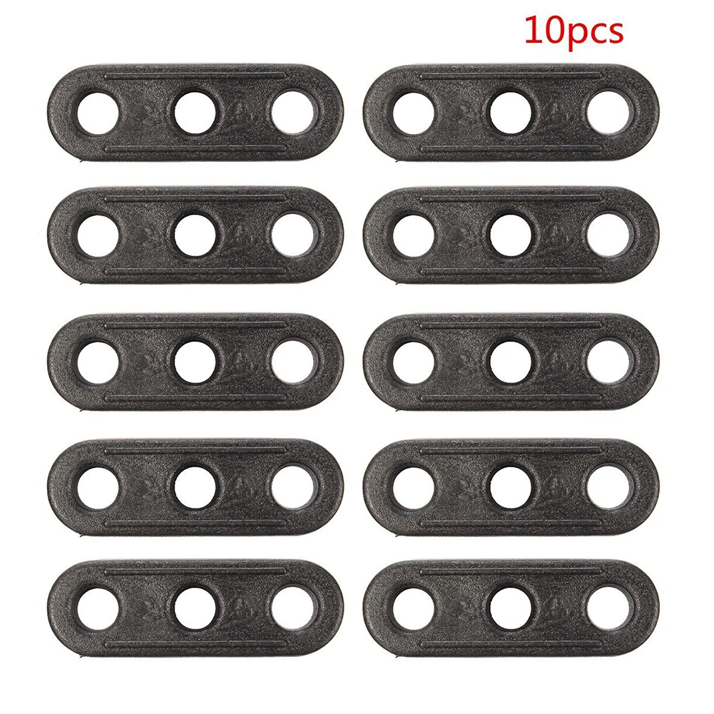 10pcs Travel Portable Hiking Practical Adjustable Buckle Camping Plastic Three-eyed Parachute Canopy Tent Lock Rope Tensioner