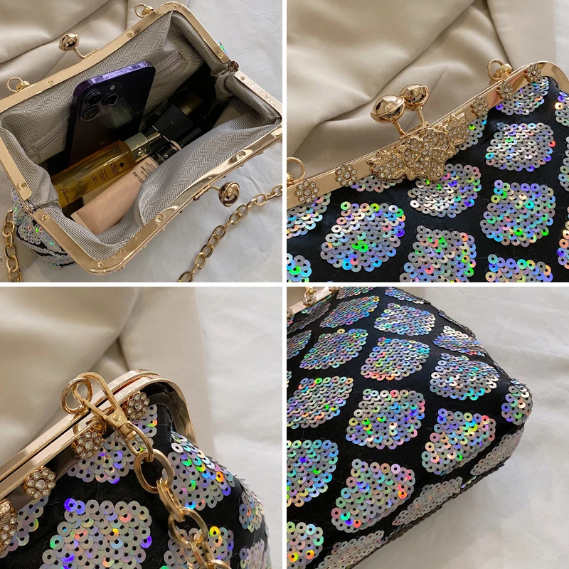 Sequined purses mermaid Women Shoulder Clutch Luxury Glitter Party  Wedding Evening Bag Fashion Shining Crossbody Bags For Women