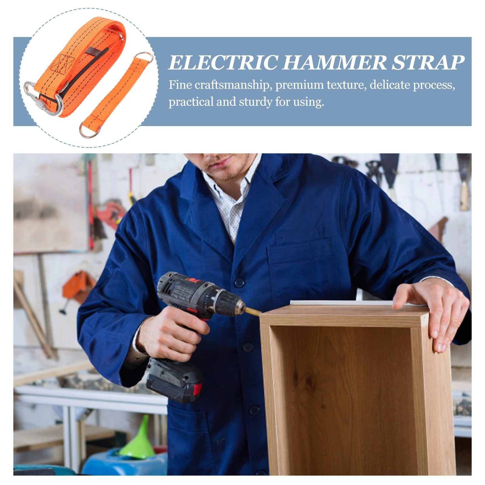 

Wrench Strap Durable Sturdy Oxford Cloth Carrying Electric Drill Hammer Manual Enhanced Lock Multi purpose