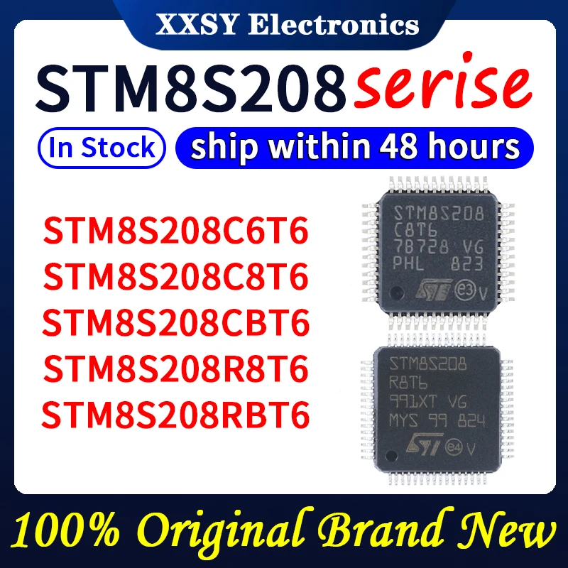 

STM8S208C6T6 STM8S208C8T6 STM8S208CBT6 STM8S208R8T6 STM8S208RBT6 В наличии 100% оригинал и новый