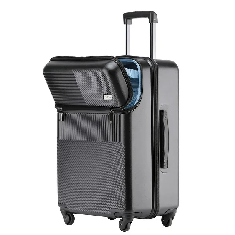 Trolley Case com rodas para laptop, mala de rolamento para homens e mulheres, abertura frontal, mala de embarque, novo, PC, 20 polegadas, 24 polegadas