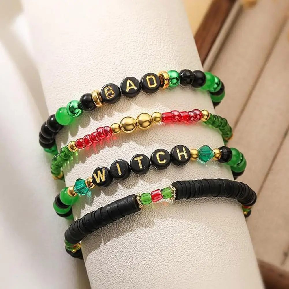 4Pcs/Set Wicked Friendship Symbol Bracelets Friendship Matching Bracelets BFF Couples Christmas Valentine's Day Gifts For Fans