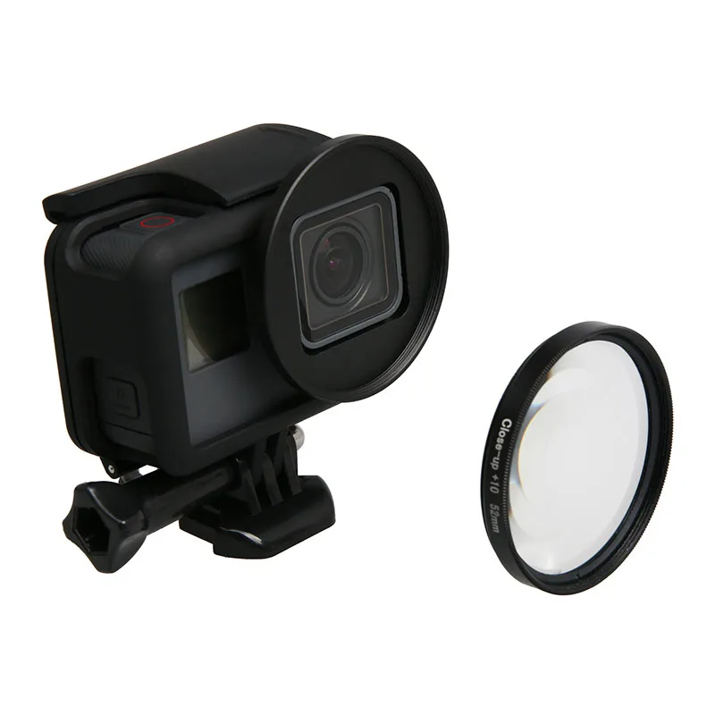 RYH Filter Close UP +10 Macro Lens Protector Cap 52mm Adapter Ring Filtors Filtro for Gopro Hero 5 6 7 Black Accessories