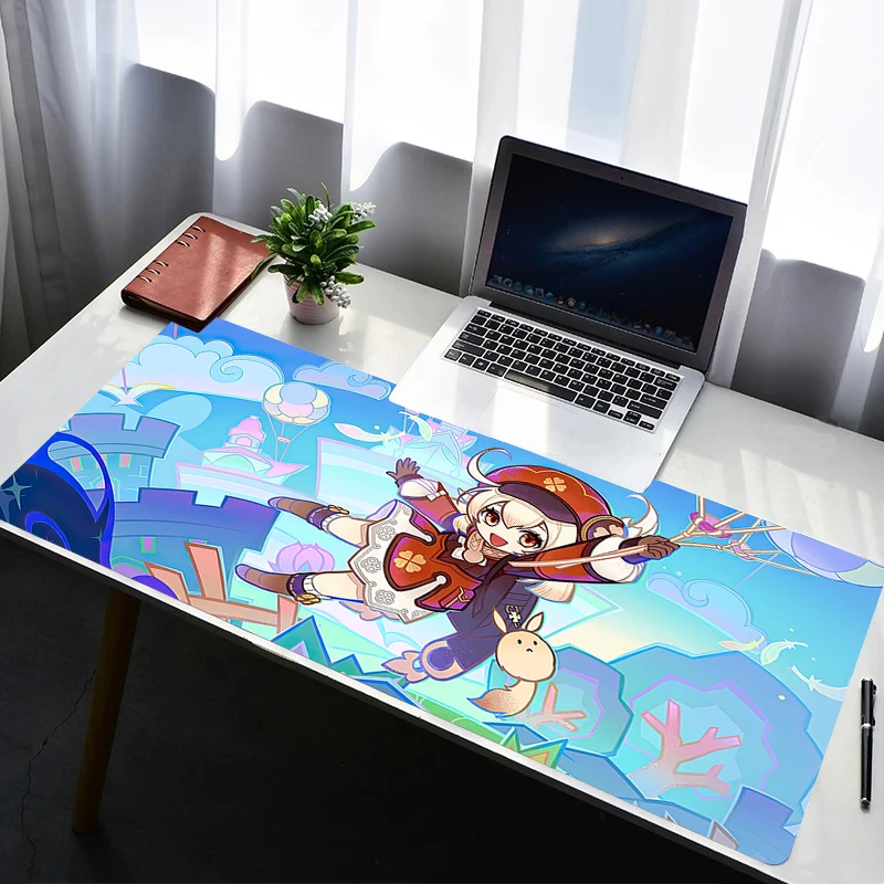 Mouse Pad Laptop Non Slip Extended Desktop Mouse Mat PC Anime HD G-genshin Impact Klee Keyboard Pad Gaming Accessories Mousepad