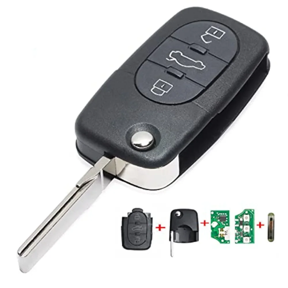 4D0-837-231K Keyecu Remote Car Key Fob 433MHz For Audi A6 1998 1999 2000 2001 2002 2003 2004 Audi TT 2002-2006 4D0837231K