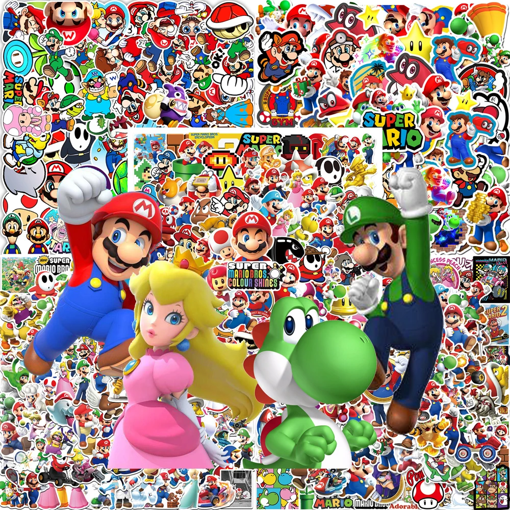 

50/100PCS Game Super Mario Bros Anime Stickers Cool Cartoon Graffiti Sticker for Laptop Bicycle Guitar Classic Toy Decal for Kid