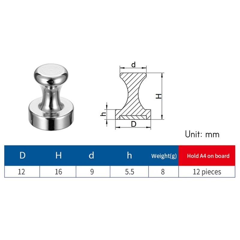 10PCS superstarke magnetische Reißzwecke Metall Malerei und Kalligraphie magnetische magnetische Kühlschrankmagnet