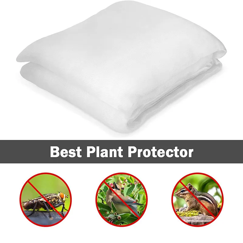

3*15M Reusable Garden Frost Protection Blanket Bug Insect Netting Plant Protect Mesh 60 Mesh White Insect-Proof Net
