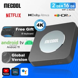 MECOOL 안드로이드 TV 박스, KM2 플러스, 4K Amlogic S905X4, 2G DDR4 이더넷 와이파이 멀티 스트리머, HDR 0 TVBOX 홈 미디어 플레이어 셋톱 박스