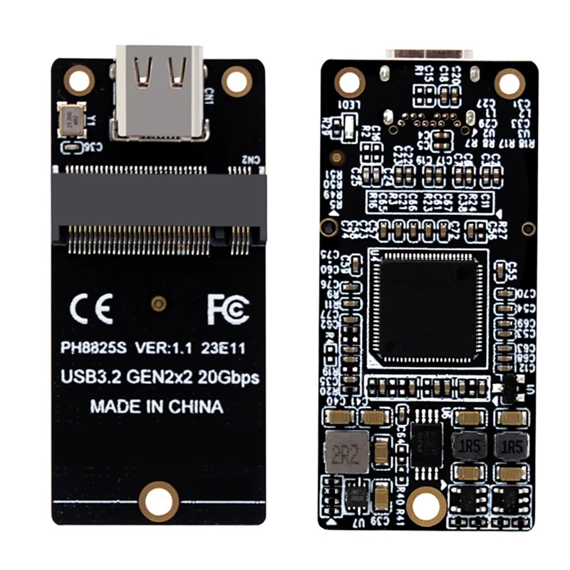 

A08E-1 шт. адаптер M.2 к типу C SSD ASM2364 NVME Riser Board Черная плата преобразования ABS 20 Гбит/с 2000 МБ/с для SSD 2230/42/60/80