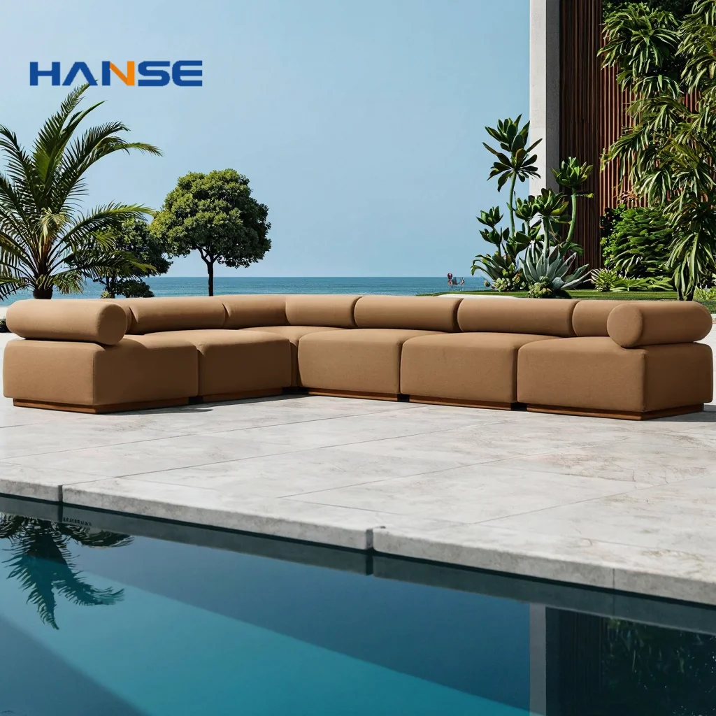 Sofás de Lujo Hechos a Mano, Muebles de Teca, Sillas de Jardín de Madera Maciza, Conjuntos de Sofás para Patio Exterior, América, Europa, Dubái