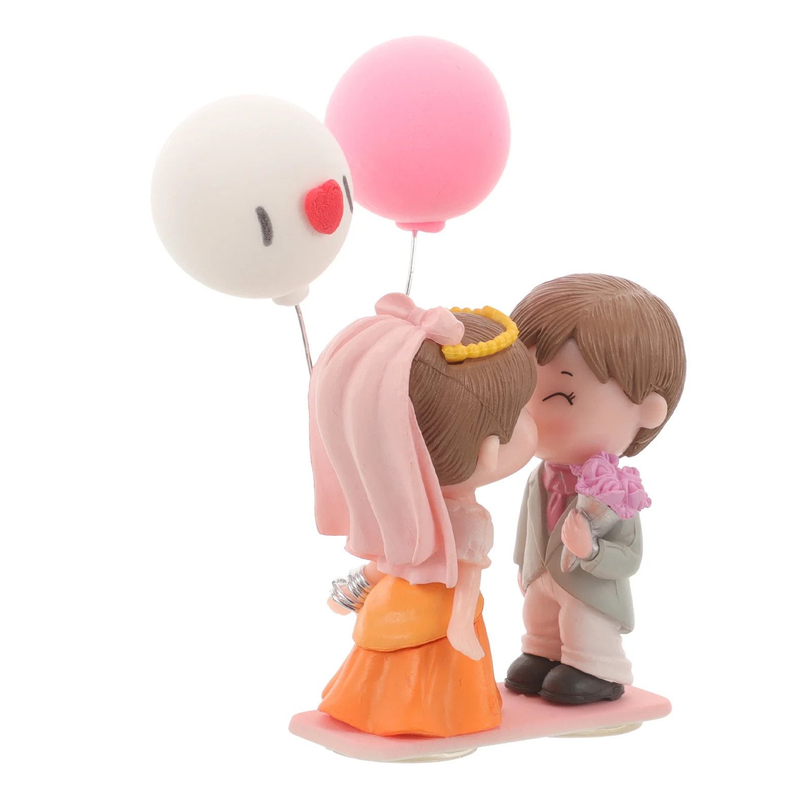 

Свадебное украшение для приборной панели невесты, пара украшений из смолы для интерьера, эстетический декор автомобиля, аксессуар для домашнего дисплея