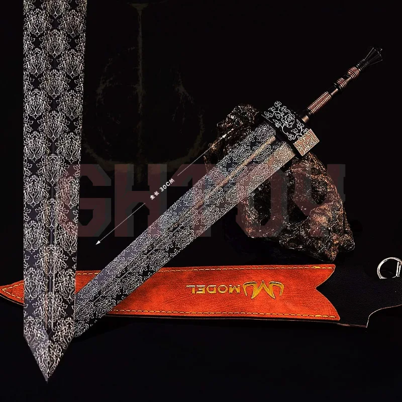 30 سنتيمتر/11.81in Eldenn لعبة الطرفية مائة تكرير النار سحابة العملاق السيف أغطية جلد طبعة حلية معدنية لعبة الصبي سطح المكتب