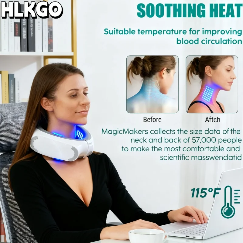 

Новый массажер для шеи и плеч, глубокие тканевые массажеры шиацу для спины с подогревом для облегчения боли, разминания, избиения мышц, массажа