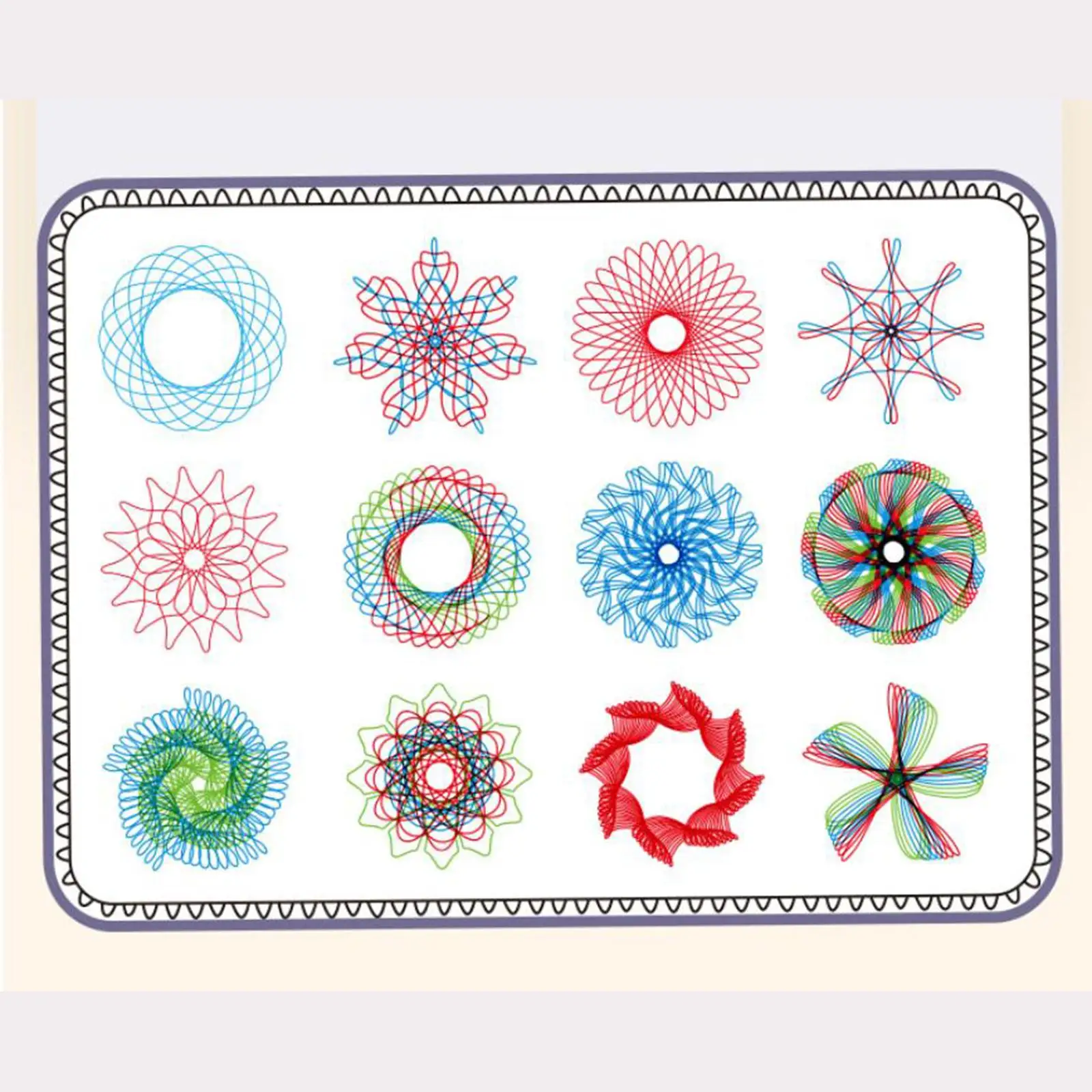 Spiral Art Drawing Kit Ruler Classic Gear Design