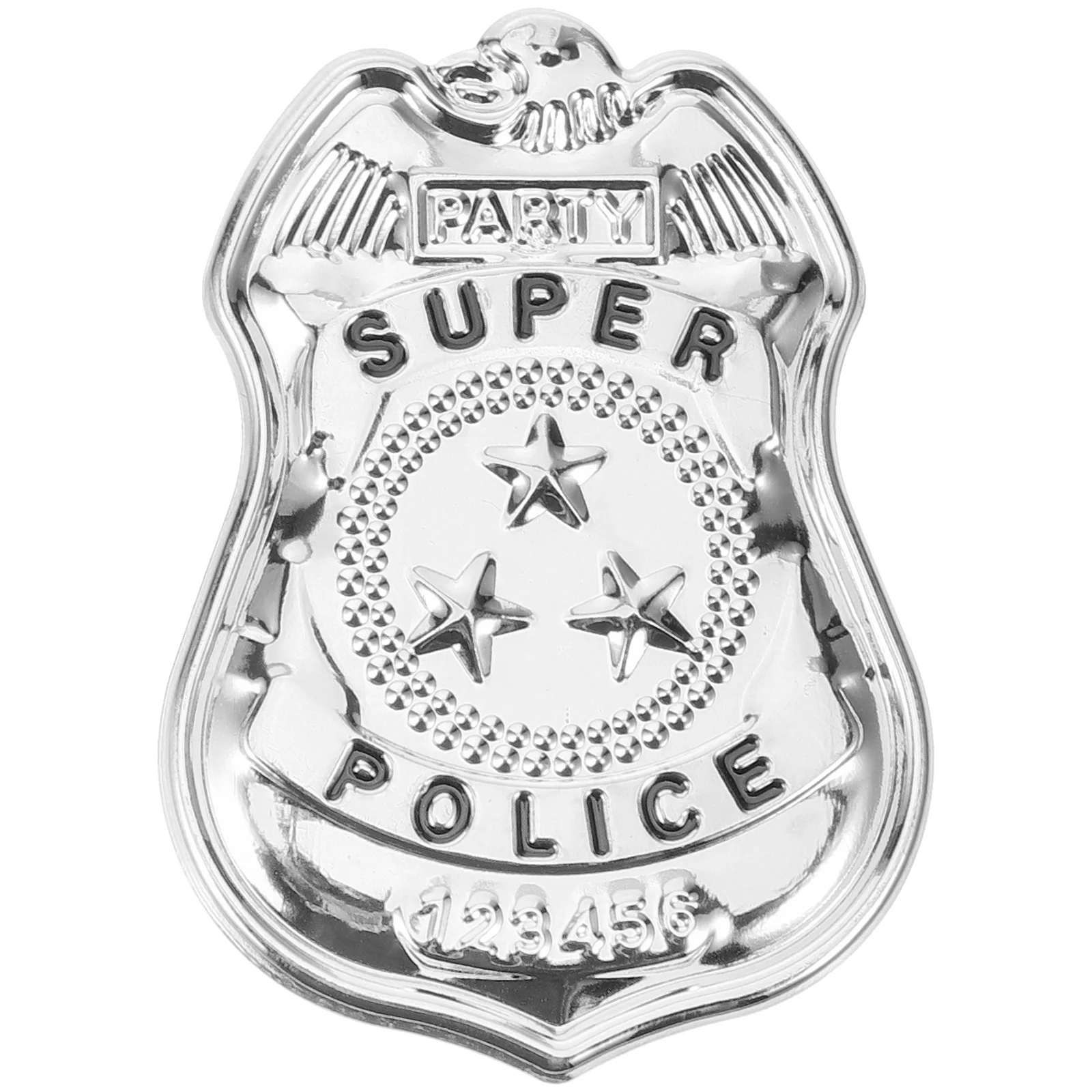 Police Badge Backpack Pins Men Lapel for Clothes Brooch Costume Jewelry Hexagonal Star