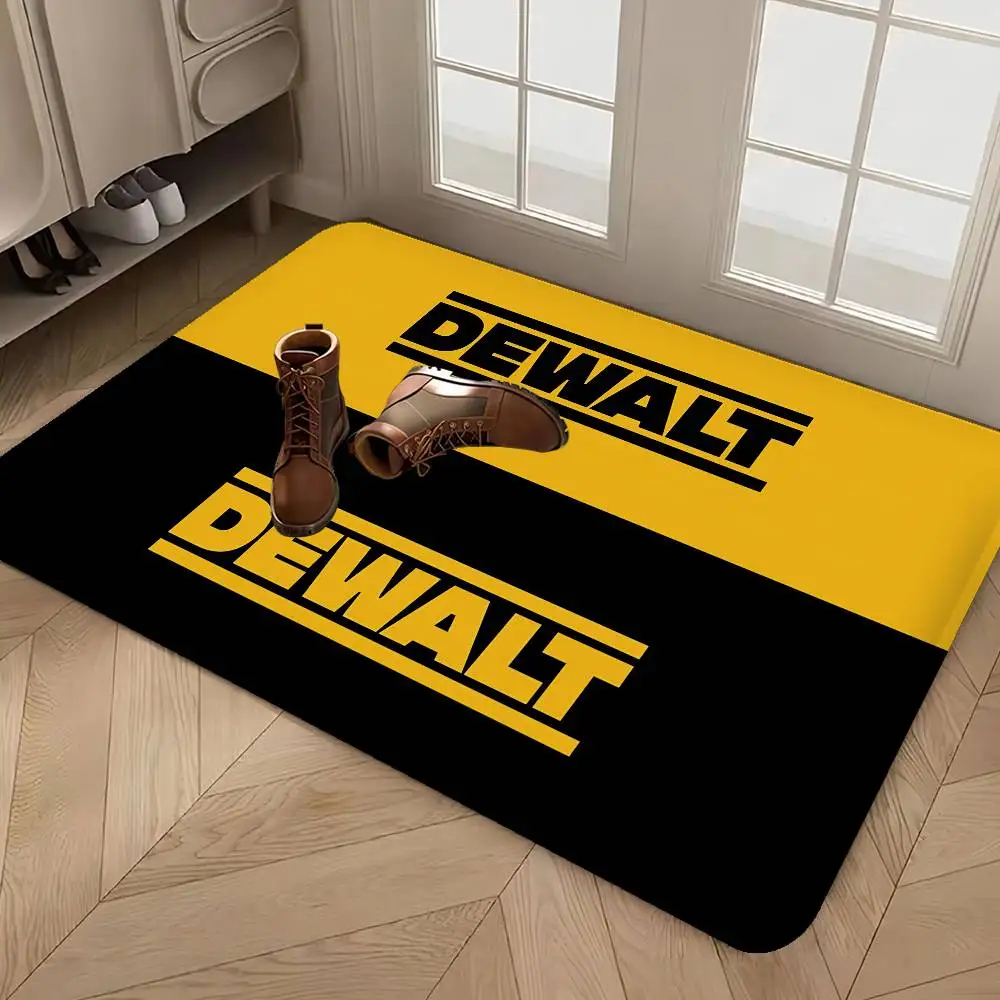 Beliebter Flurteppich mit D-DEWALT-Logo, waschbar, rutschfest, für Wohnzimmer, Sofa, Stühle, Bereichsmatte, Küche, Fußmatte, Teppich