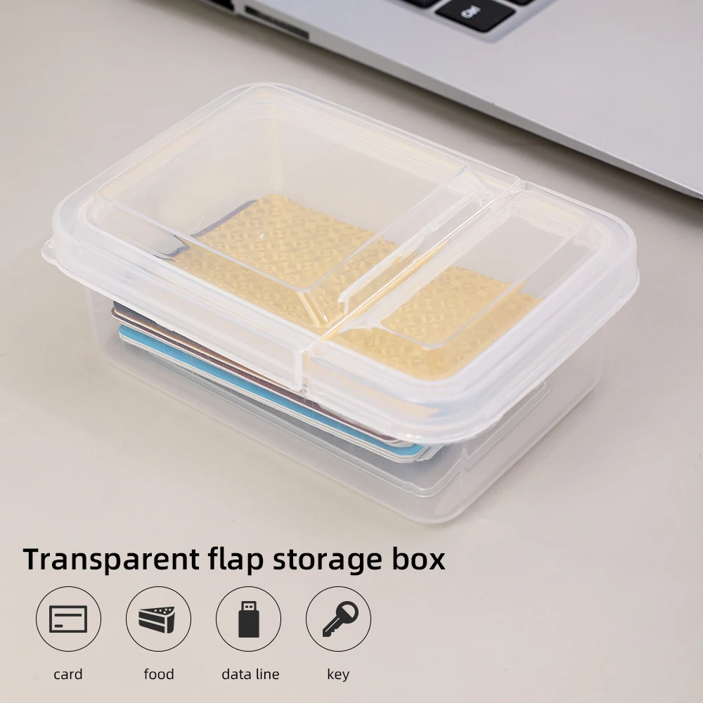 Transparent Storage Box 3inch Korean Kpop idol Photo Small Card Classification Desk Organizer Storage Box Stationery For Popcorn