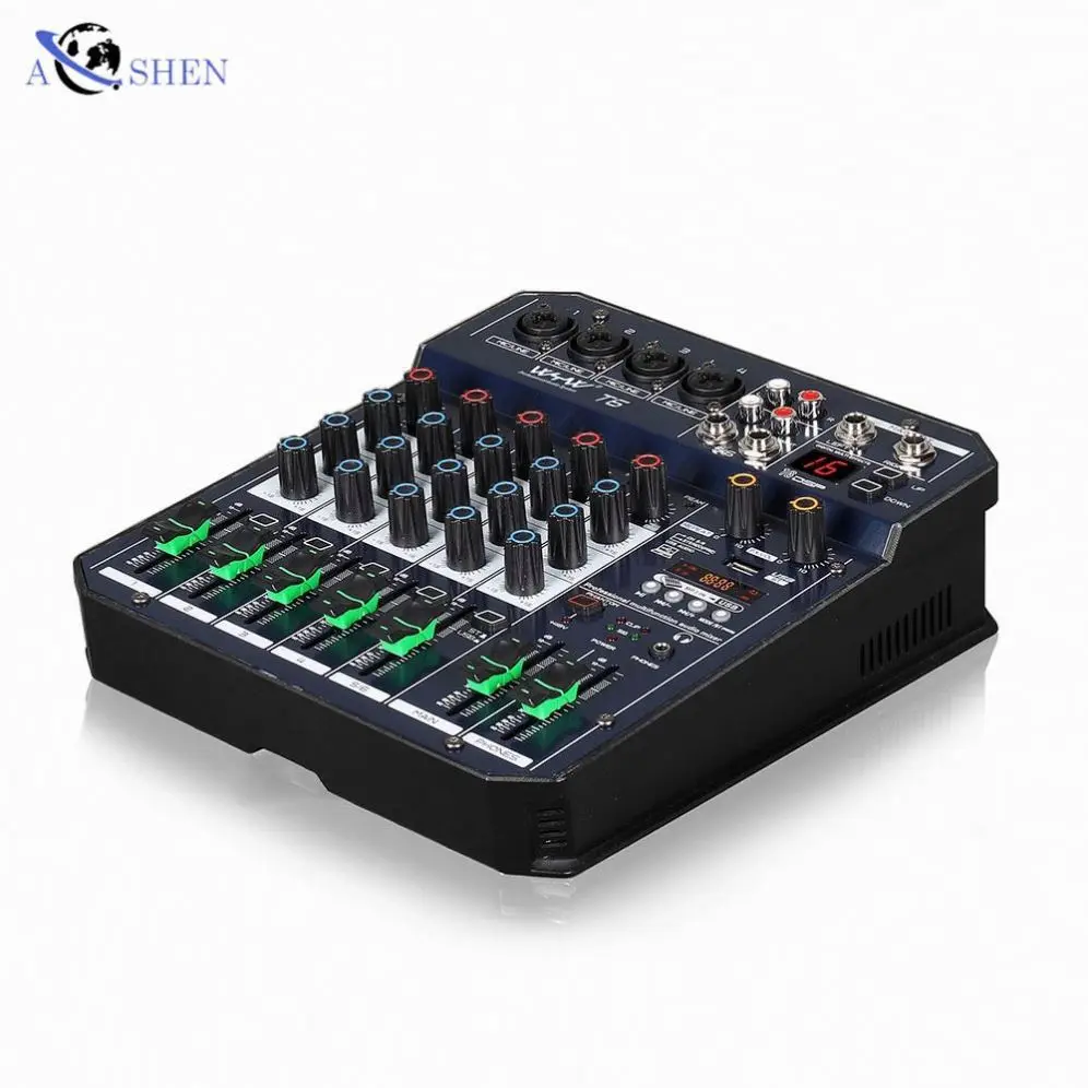 2025 OEM  4 6  channel mini audio mixer audio interface With 48v phanton power 16 dsp For DJ Musical Instrument Livestream