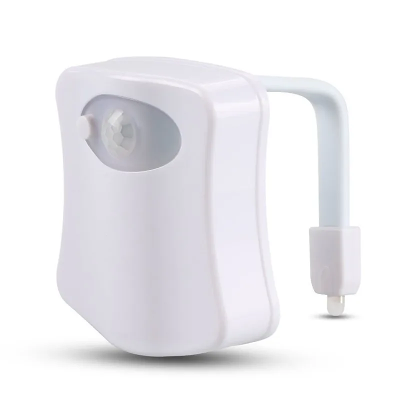 Lampada da toilette a LED PIR sensore di movimento 8 colori sedile WC luce notturna impermeabile retroilluminazione WC per WC LED Luminaria lampada all'ingrosso