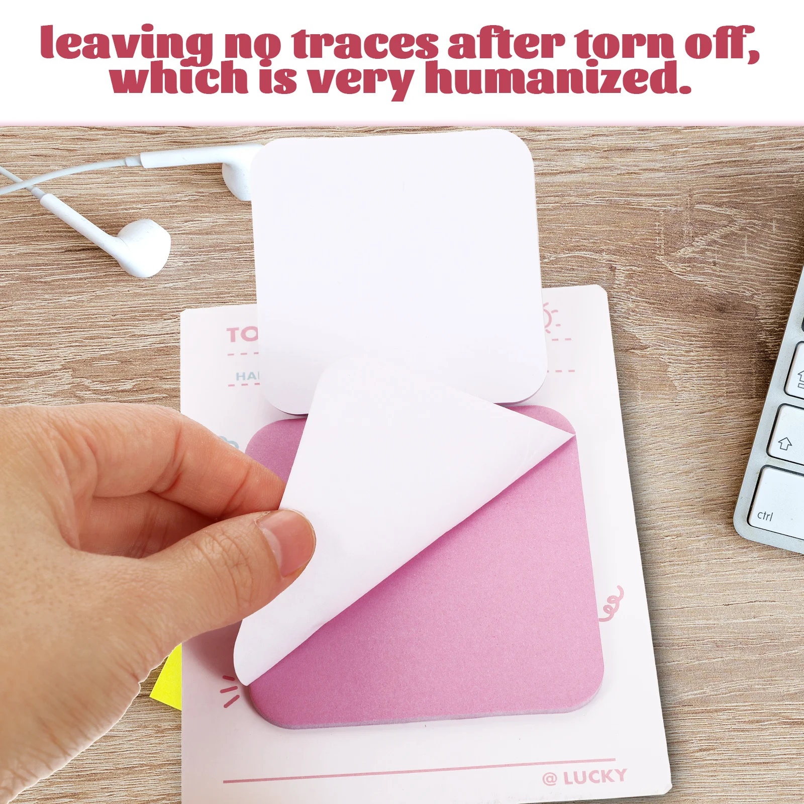 4Pcs Small Sticky Tabs Memo Pads Portable Self-Adhesive Memo Stickers Decorative School Supplies Practical Page Markers