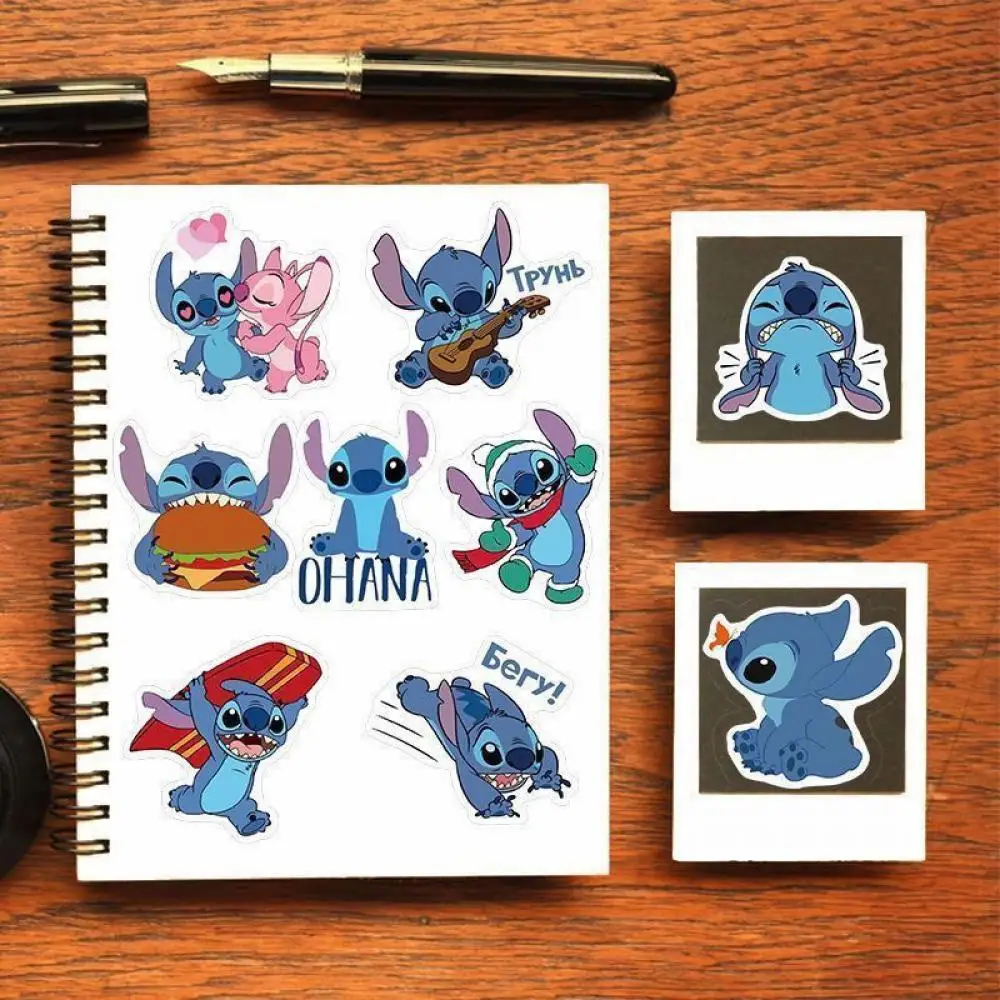 100pcs MINISO Stitch waterproof special shaped Stickers desktop notebook Glasses case trunk decoration Children diy Sticker toys